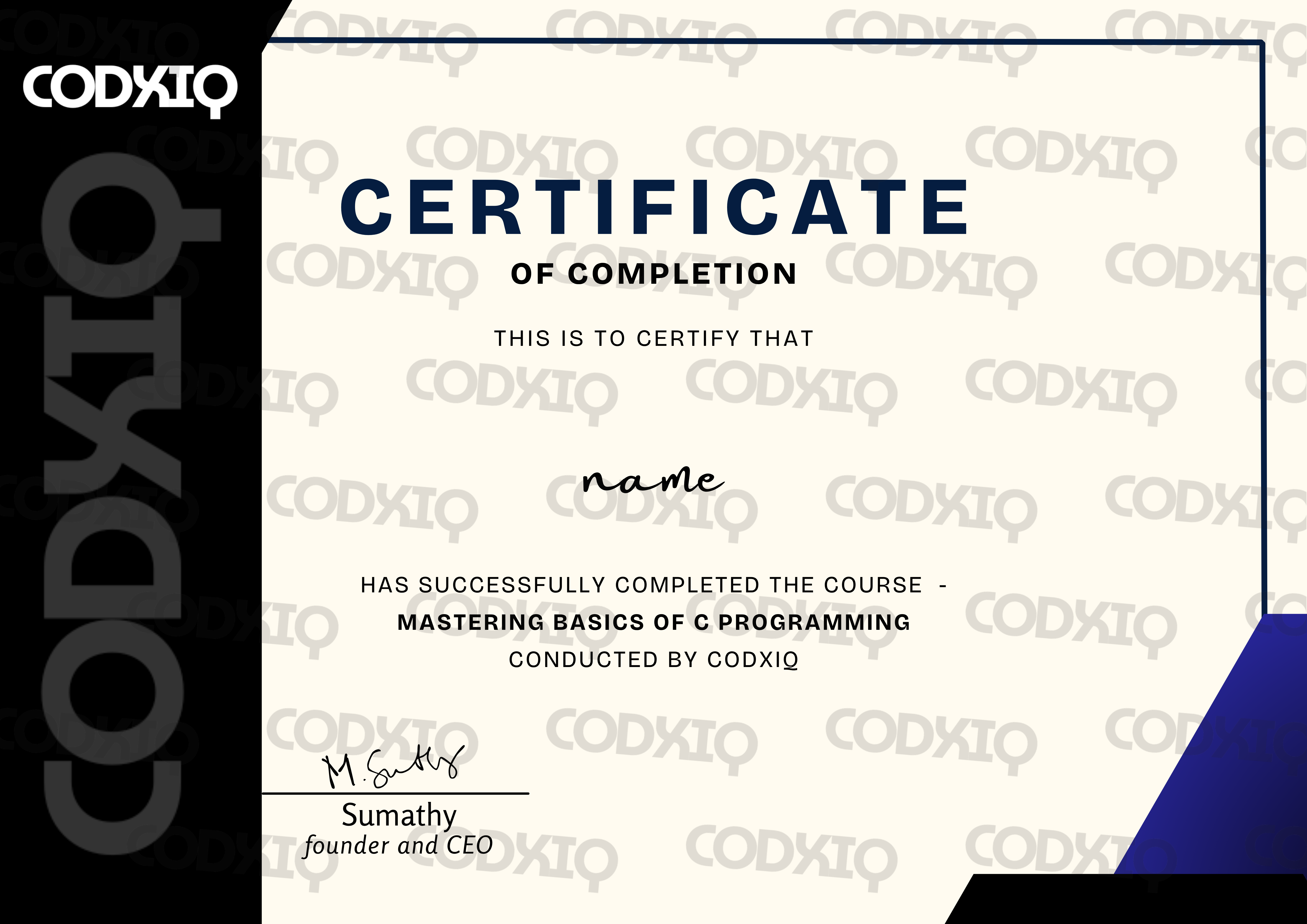 Course Certificate